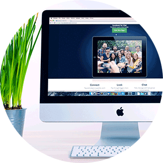Webdesign, Re-Design, Webshop, Agentur in Graz auch bei COVID-19 für Sie da, Apple Mac neue Webseite, Mac mit Pflanze